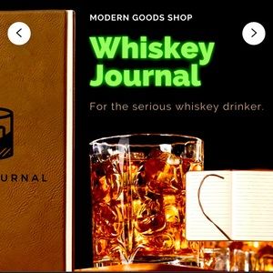 LEATHER Journal. 🥃 New in package. Leather bound whiskey glass notebook.
